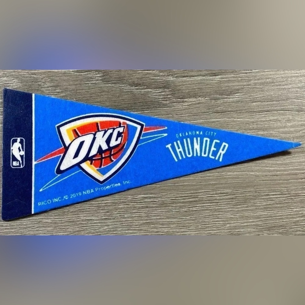 OKC Thunder Mini Pennant 9x4 NWT